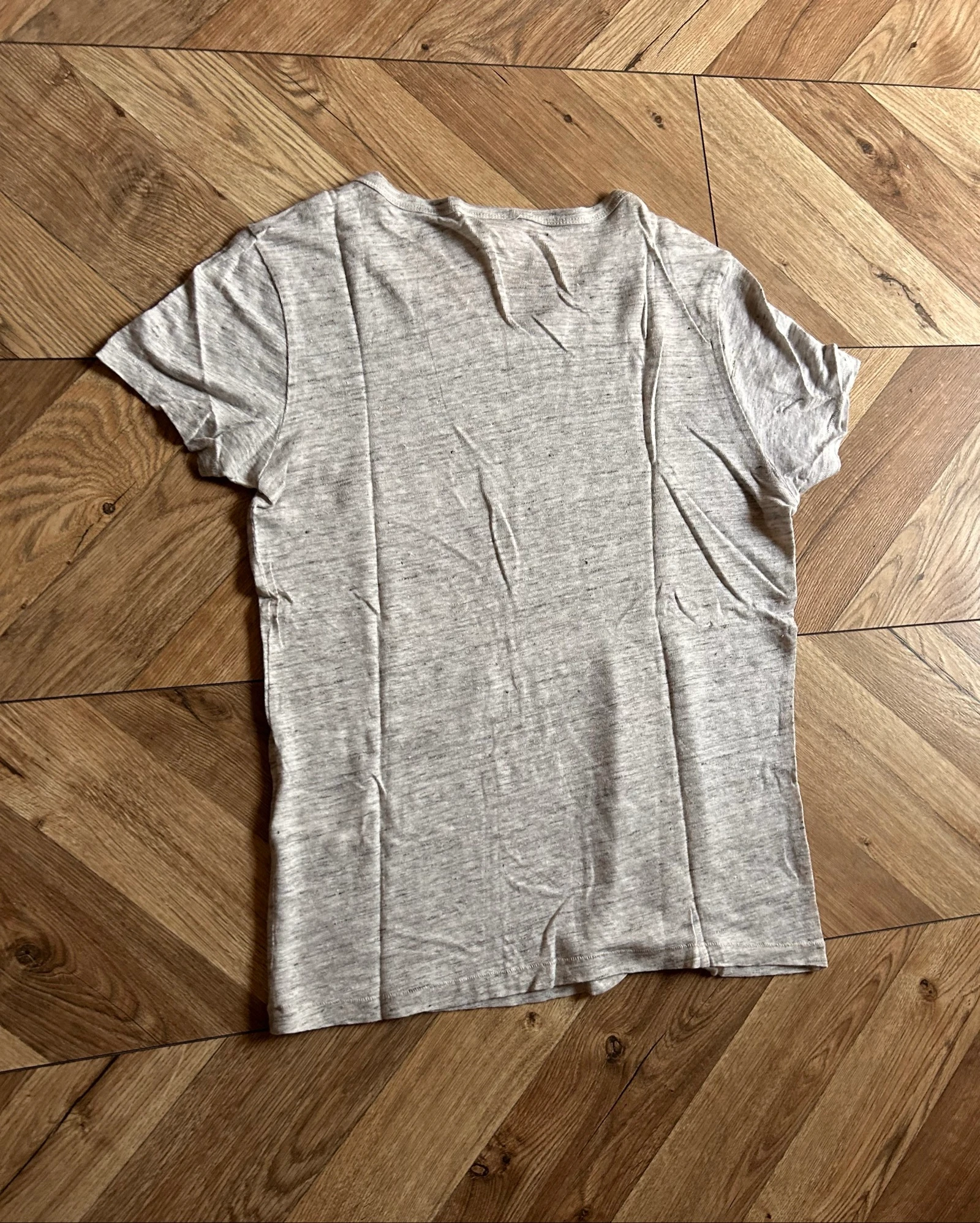 100% linen H&M T-shirt - Heather gray - Size XS – photo 9